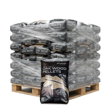 Pallet Edwood houtpellets 65 zakken x 15kg (975kg)