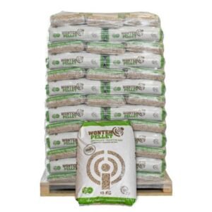 Pallet Wonterspan houtpellets 65 zakken x 15kg (975kg)