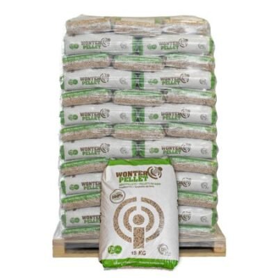 Pallet Wonterspan houtpellets 65 zakken x 15kg (975kg)